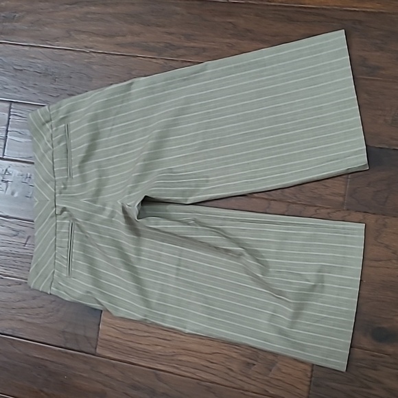 The Limited Tan Striped Wool Blend The Perfect Travel Suit Drew Fit Capri Pants - Picture 2 of 9